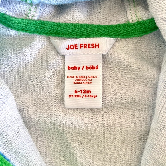 Joe Fresh Blue Watercolour Camo Print Hoodie | 6-12 Months - Picture 3 of 5